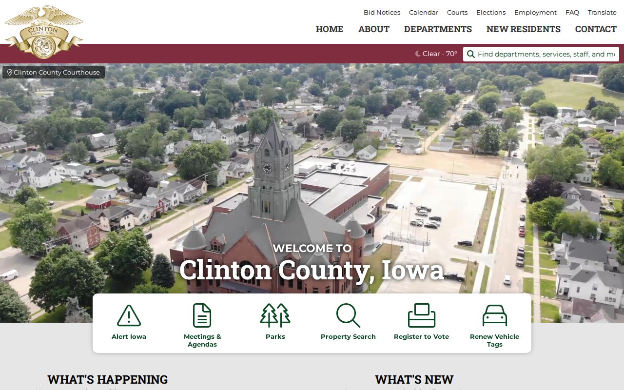 Clinton residents directory county services page