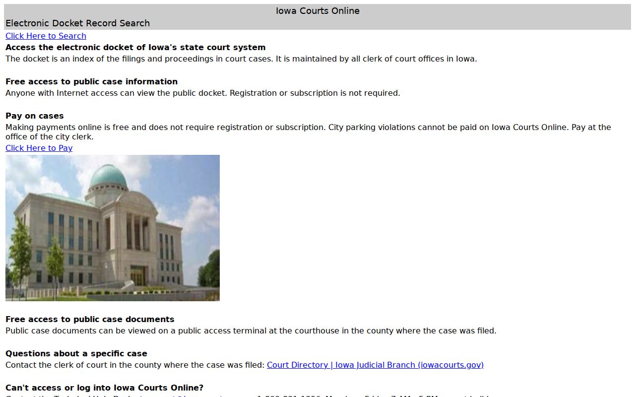 Clinton residents directory public court docket search